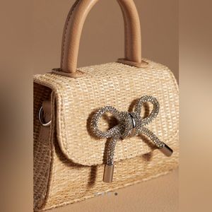 🎀Melie Bianco NWT Rhinstone Bow Mini Bag🎀